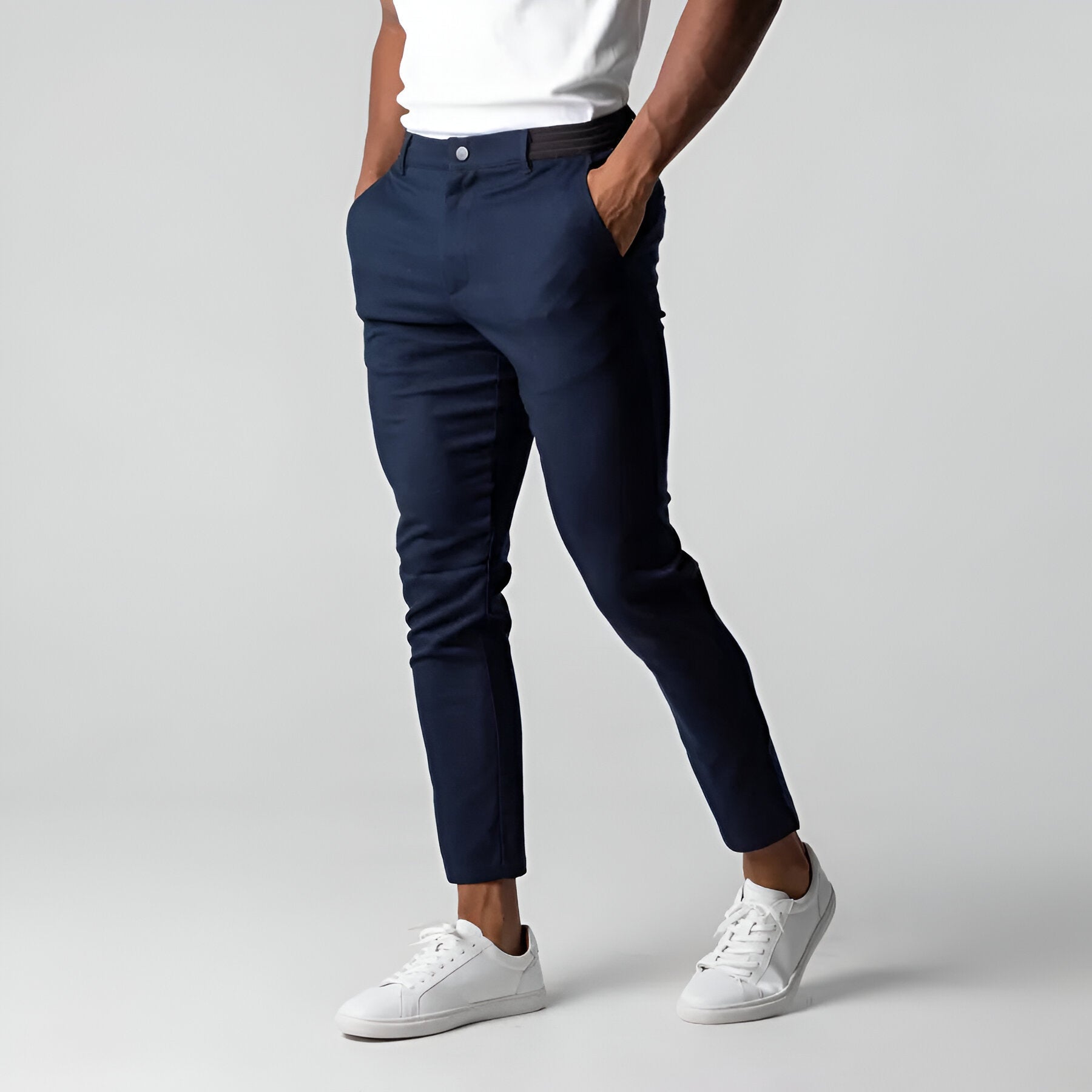Herrechino-bukser – blødt stof – fleksibelt design – smart casual stil