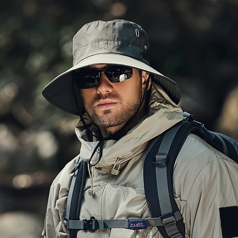 Herre solhat – justerbar pasform – letvægtsdesign – ideel til vandreture