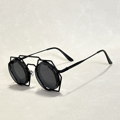 Unisex solbriller – Steampunk-stil – UV-beskyttelse – Metalstel