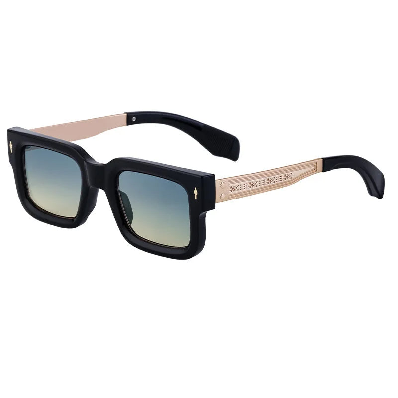 Unisex solbriller – Elegant acetatstel – UV-beskyttelse – Stilfuldt skildpaddemønster