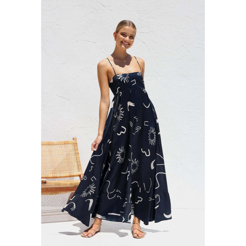 Maxikjole til kvinder – Fine stropper – Behagelig pasform – Luftigt look