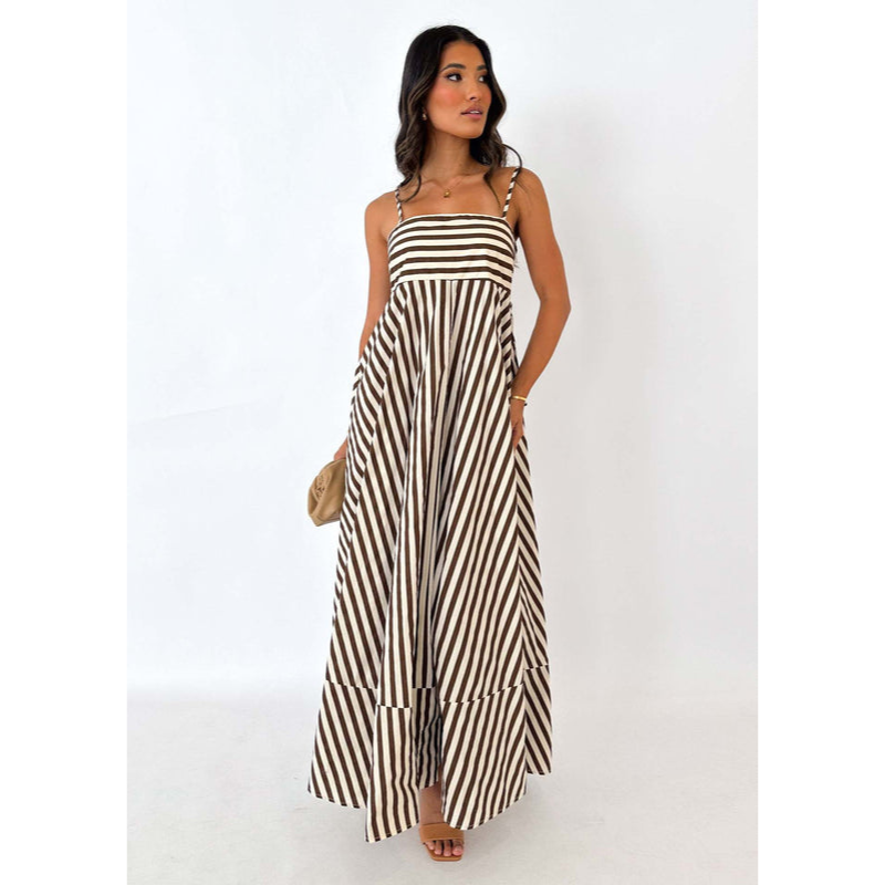 Maxikjole til kvinder – Fine stropper – Behagelig pasform – Luftigt look