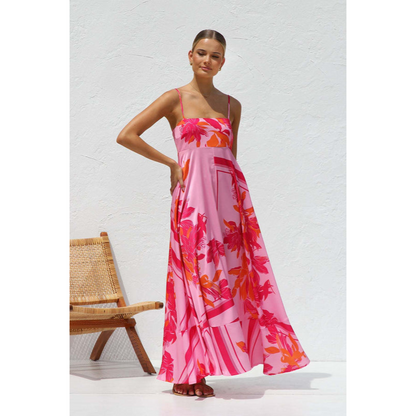 Maxikjole til kvinder – Fine stropper – Behagelig pasform – Luftigt look