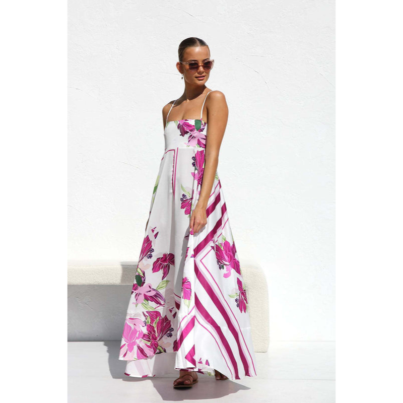 Maxikjole til kvinder – Fine stropper – Behagelig pasform – Luftigt look