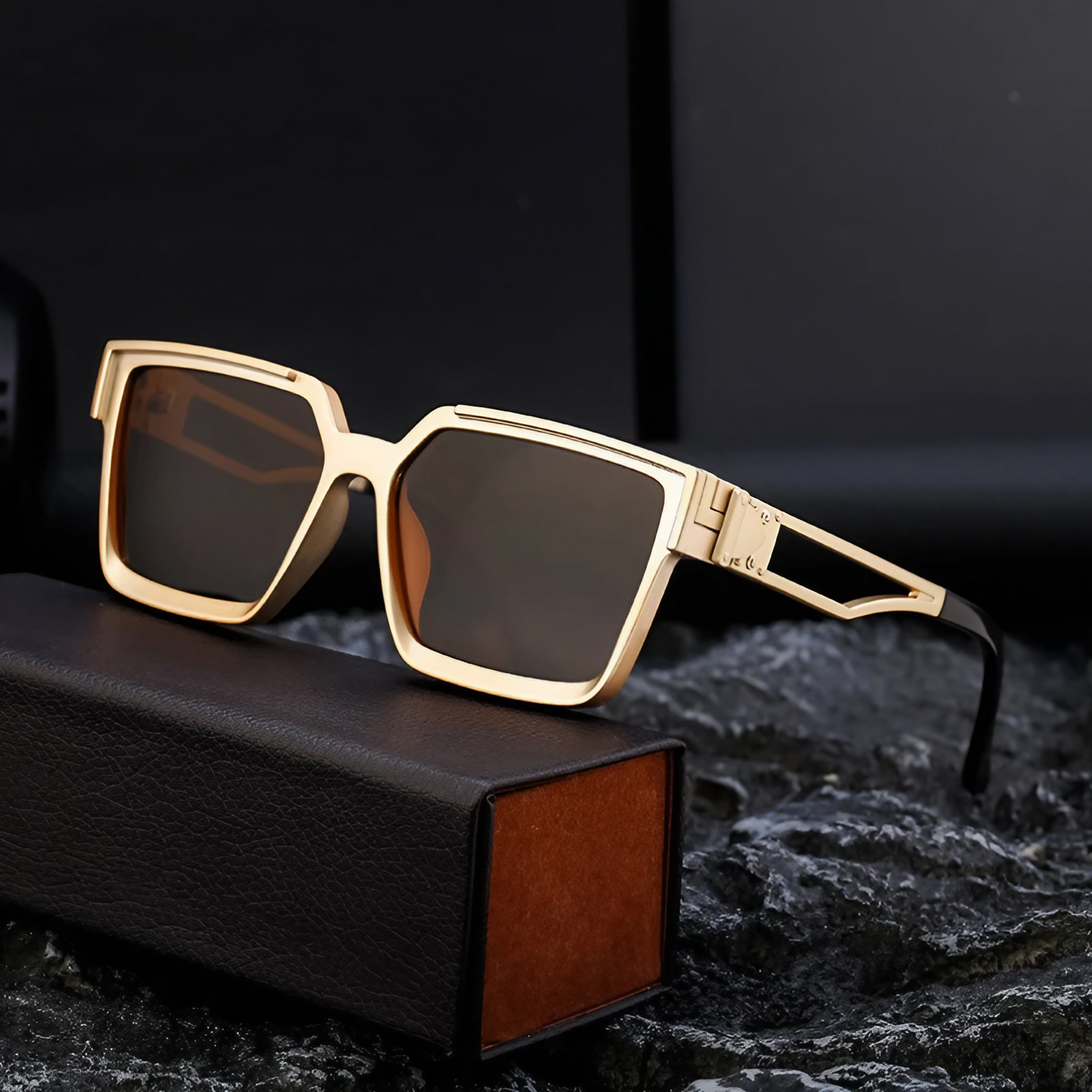 Damesolbriller – Stilfulde metalakcenter – Let acetat – Luksuriøst look