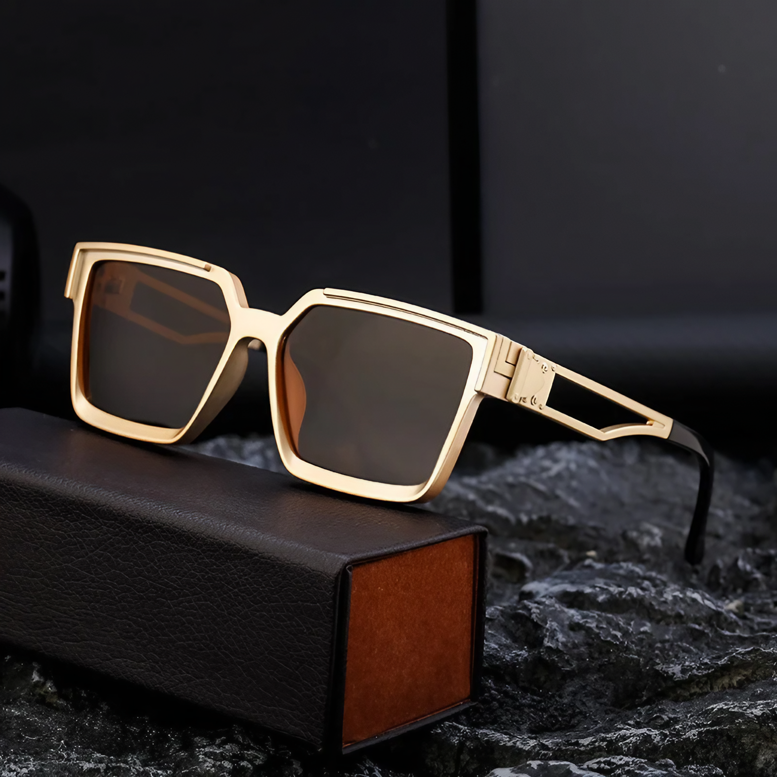 Damesolbriller – Stilfulde metalakcenter – Let acetat – Luksuriøst look