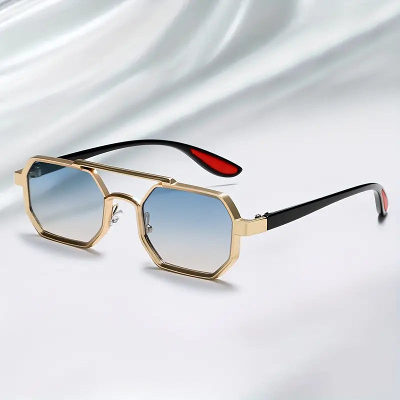 Trendy solbriller til kvinder – polygonal stel – UV400-beskyttelse – let og behagelig