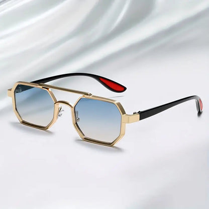 Trendy solbriller til kvinder – polygonal stel – UV400-beskyttelse – let og behagelig