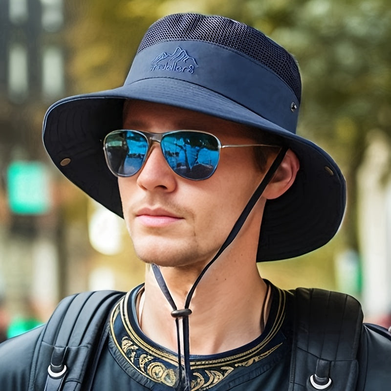 Unisex safari hat – beskyttelse mod solen – luftig design – vindstram pasform