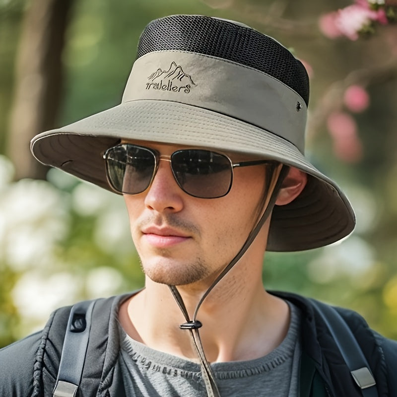 Unisex safari hat – beskyttelse mod solen – luftig design – vindstram pasform