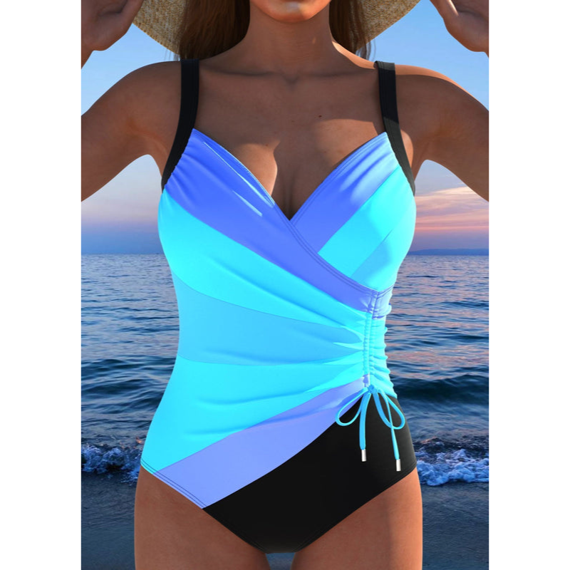 Badedragt til kvinder - Slim Fit - Livligt mønster - Blød skålstøtte