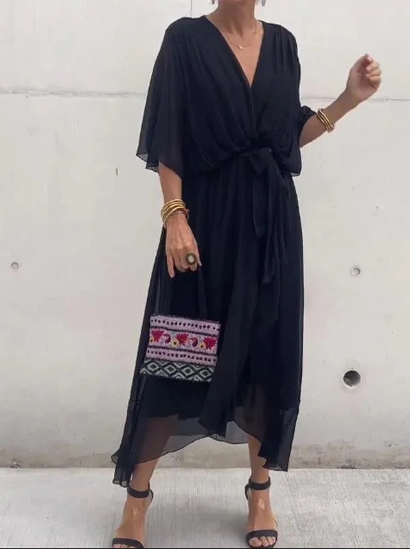 Variant image for Chiffon Midi-jurk | Kvinder Sommer | Anna-17