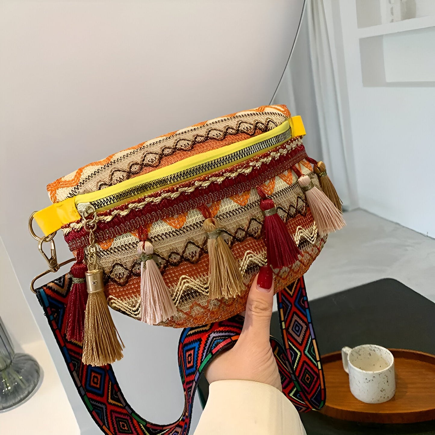 Dametaske - Vævet stof - Boho Chic - Letvægtsdesign