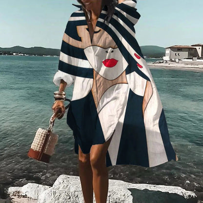 Linnedkjole til kvinder – A-silhuet – Letvægts – Elegant look