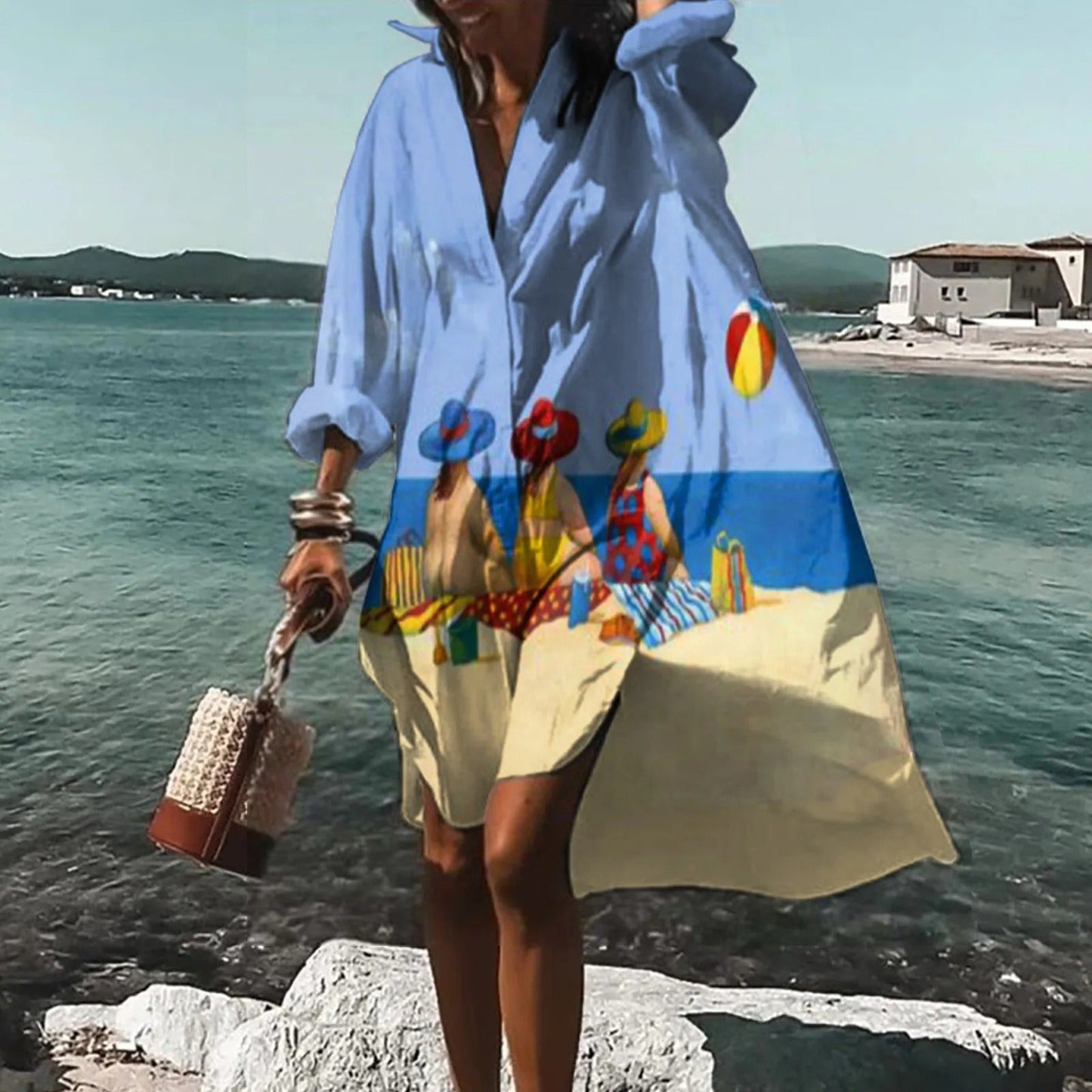 Linnedkjole til kvinder – A-silhuet – Letvægts – Elegant look