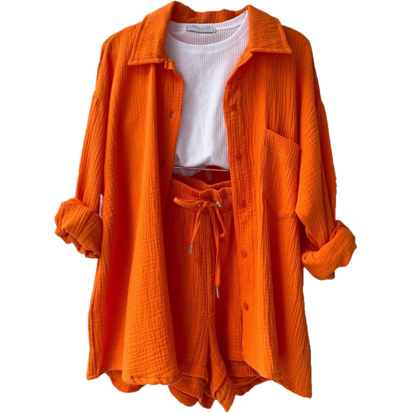 To-delt sæt til kvinder – Let bomuld – Behagelig pasform – Stilfuldt design