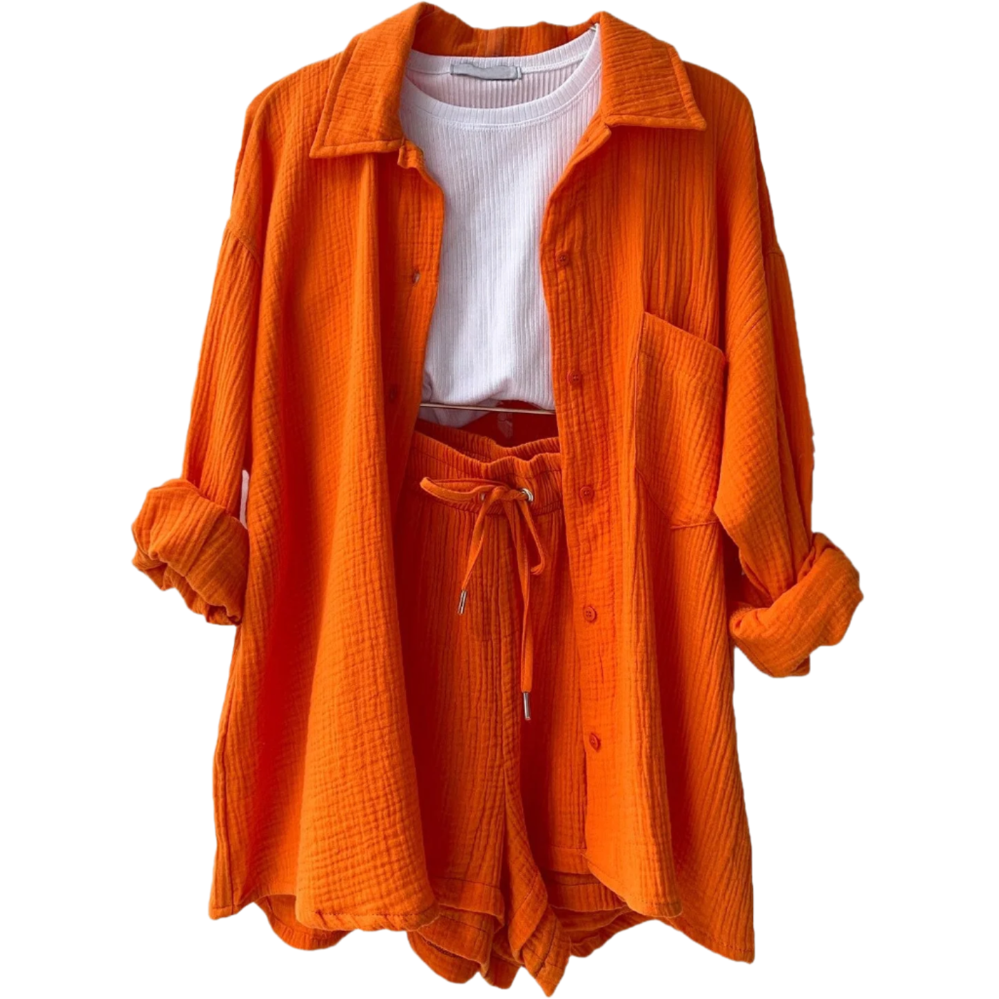 To-delt sæt til kvinder – Let bomuld – Behagelig pasform – Stilfuldt design