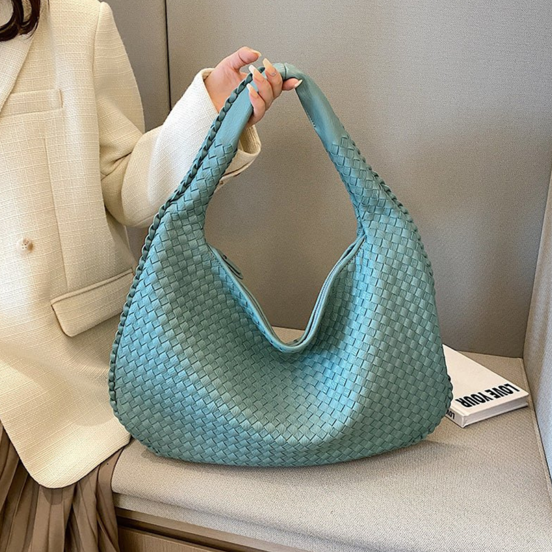 Dame skuldertaske – vævet look – elegant stil – alsidig brug