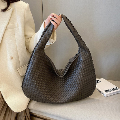 Dame skuldertaske – vævet look – elegant stil – alsidig brug