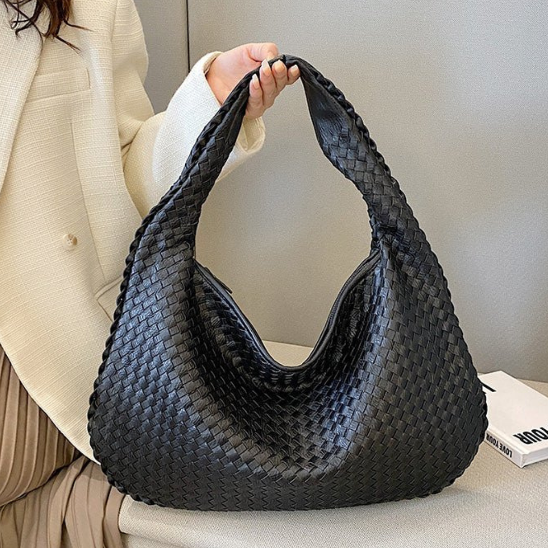 Dame skuldertaske – vævet look – elegant stil – alsidig brug