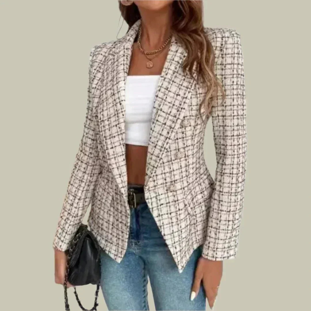 Elegant tweedblazer til tidløs stil og alsidige outfits