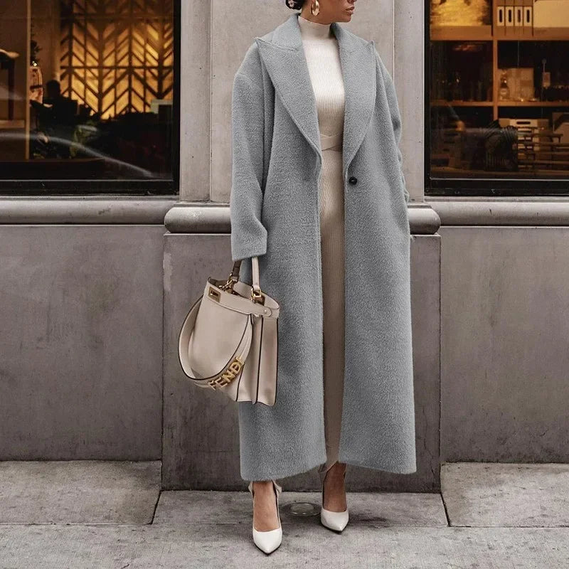 Elegant Vinter Trench Coat Damer-3