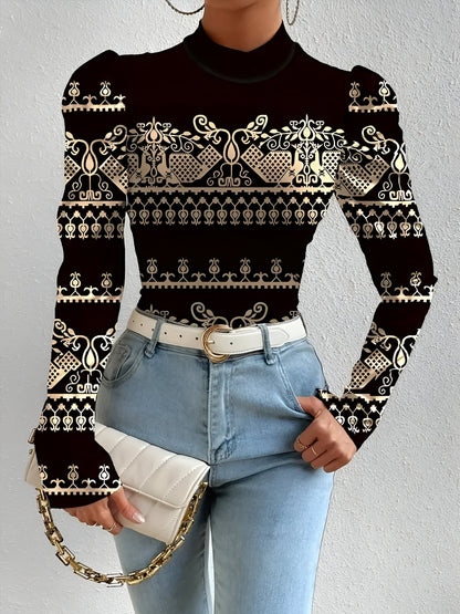 Variant image for Elegant Blomstret Bluse Til Kvinder-20