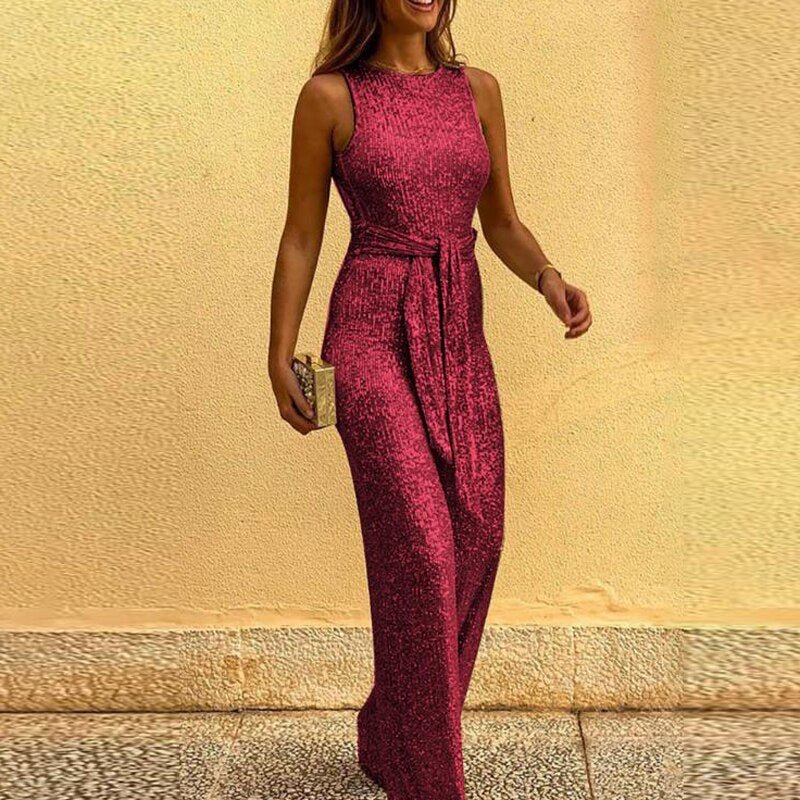 Glitrende paillet-jumpsuit til et fantastisk aftenlook