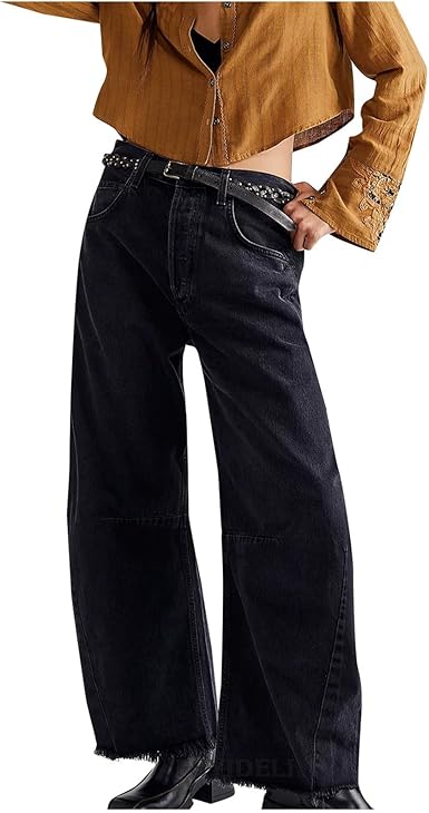 Høj Talje Wide-Leg Dame Jeans-1