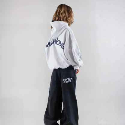 Kvinders hættetrøje - overdimensioneret hætte - blødt stof - afslappet pasform