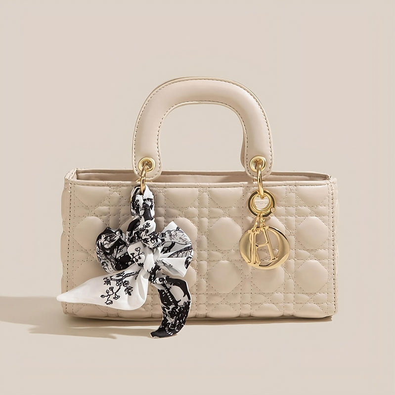 Mini dametaske - modetilbehør - sløjfetørklæde - alsidig brug