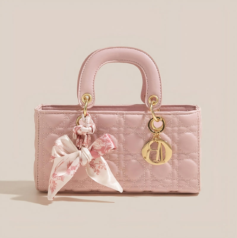 Mini dametaske - modetilbehør - sløjfetørklæde - alsidig brug