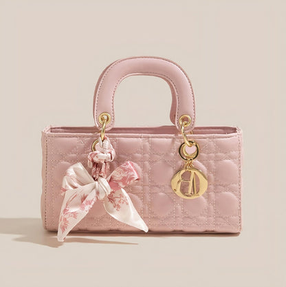 Mini dametaske - modetilbehør - sløjfetørklæde - alsidig brug