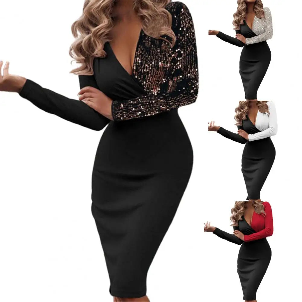 Pailletærmet Bodycon Kjole – Glamourøs & Elegant