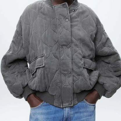 Casual jakke til kvinder – Let bomberjakke – Lynlås – Afslappet stil