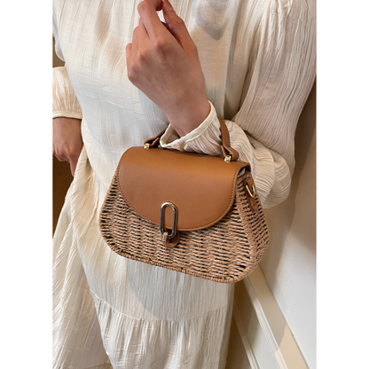 Sommertaske til kvinder - Vævet krop - Justerbar rem - Smart spændetalje