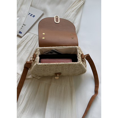 Sommertaske til kvinder - Vævet krop - Justerbar rem - Smart spændetalje