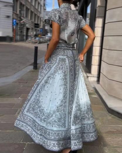 Todelt sæt med boho-print for ubesværet stil og komfort