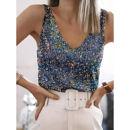 Top til kvinder - Glam-look - Behagelig pasform - Glitrende stil