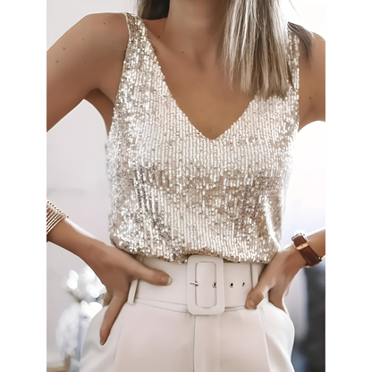 Top til kvinder - Glam-look - Behagelig pasform - Glitrende stil
