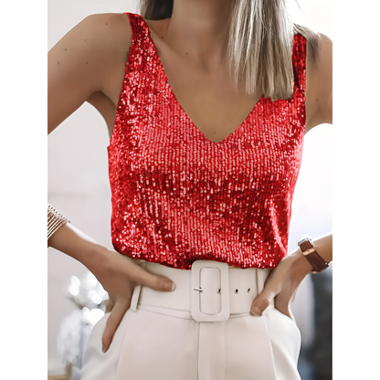 Top til kvinder - Glam-look - Behagelig pasform - Glitrende stil