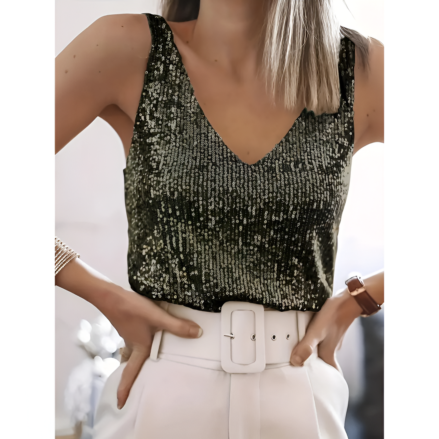 Top til kvinder - Glam-look - Behagelig pasform - Glitrende stil