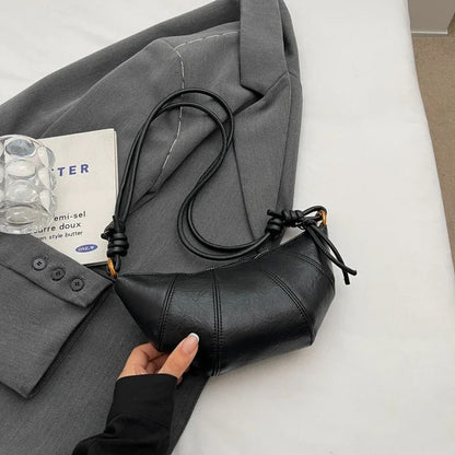 Skuldertaske til kvinder – Tidløst design – Snøre lukning – Afrundet form